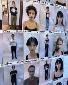Backstage at Natasha Zinko AW26, photographed for The Cold Magazine