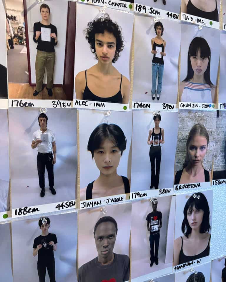 Backstage at Natasha Zinko AW26, photographed for The Cold Magazine