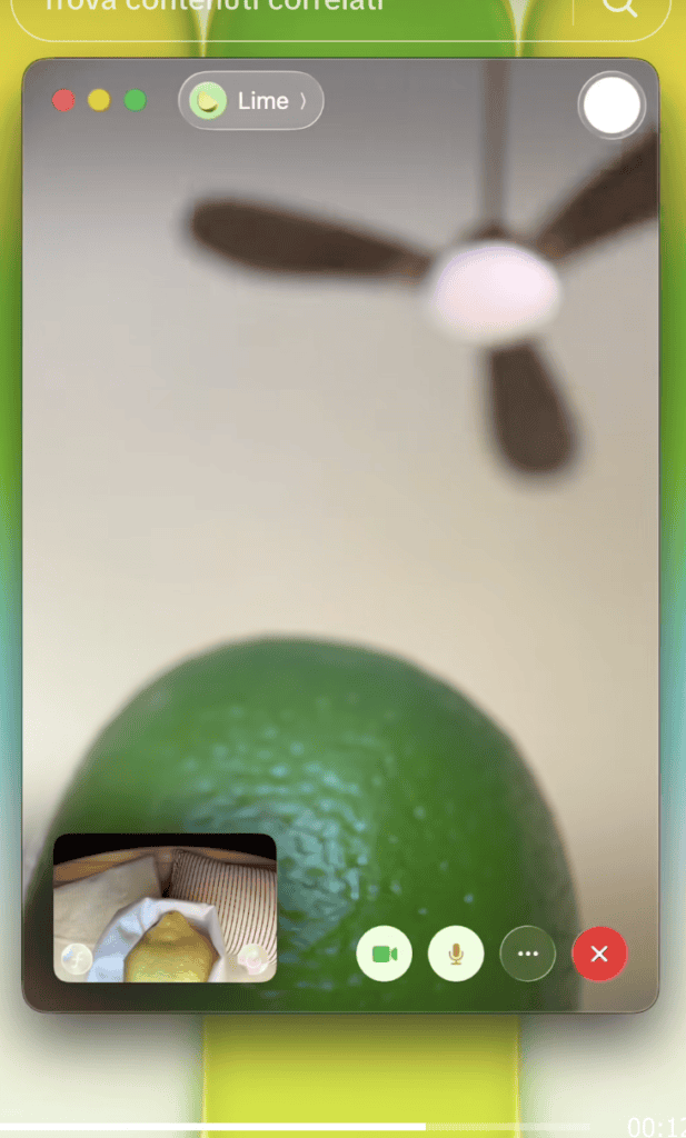 Macbook Neo Tiktok campaign showing two lemons having a videocall on Facetime