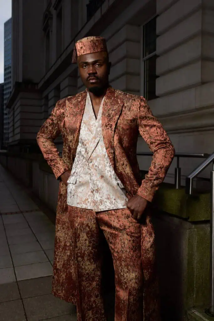 Paul Williams, the British-Nigerian designer, in The Cold Magazine — look 2
