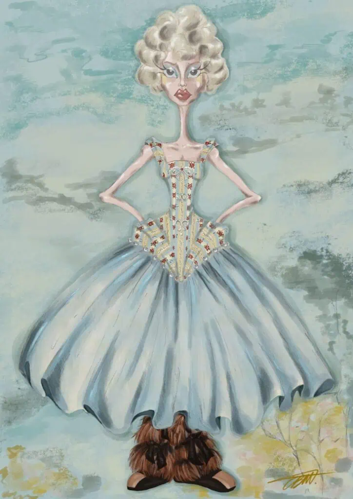 Artists illustrating fashion week, in The Cold Magazine — artwork 4