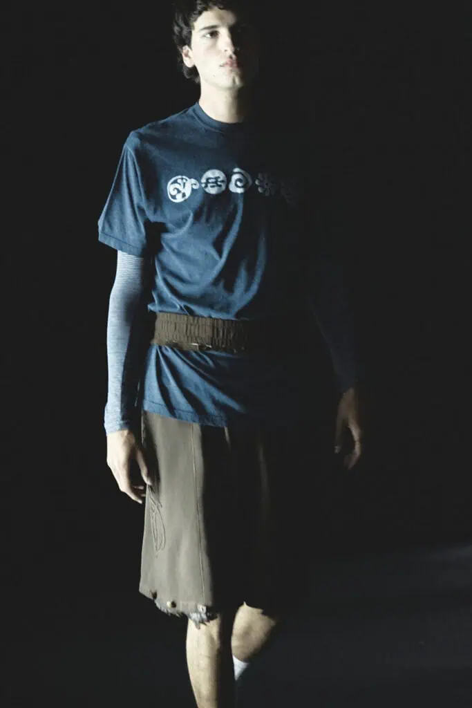 NIMPH, Barcelona's upcycled fashion brand, in The Cold Magazine — look 2