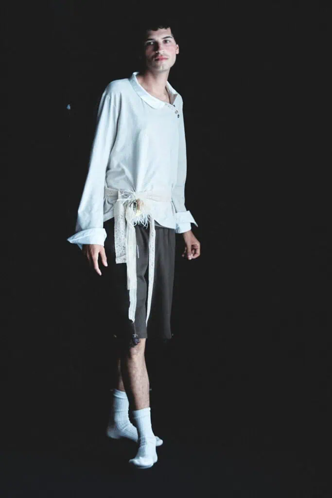 NIMPH, Barcelona's upcycled fashion brand, in The Cold Magazine — look 1