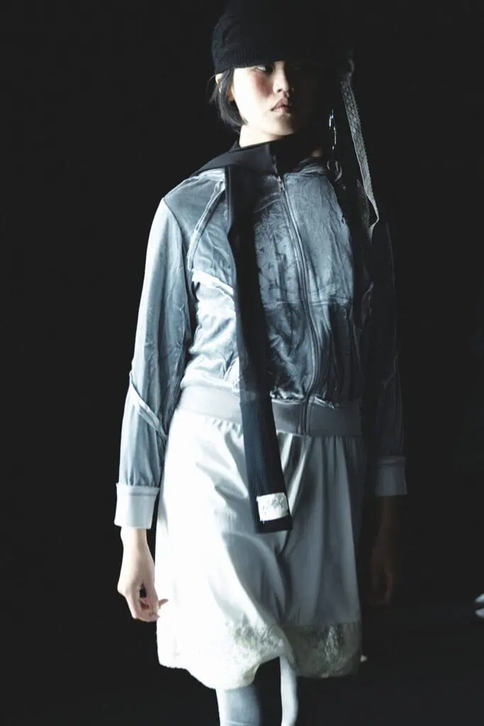 NIMPH, Barcelona's upcycled fashion brand, in The Cold Magazine — look 7