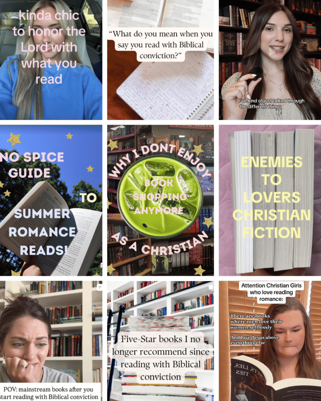 Christian booktok collage