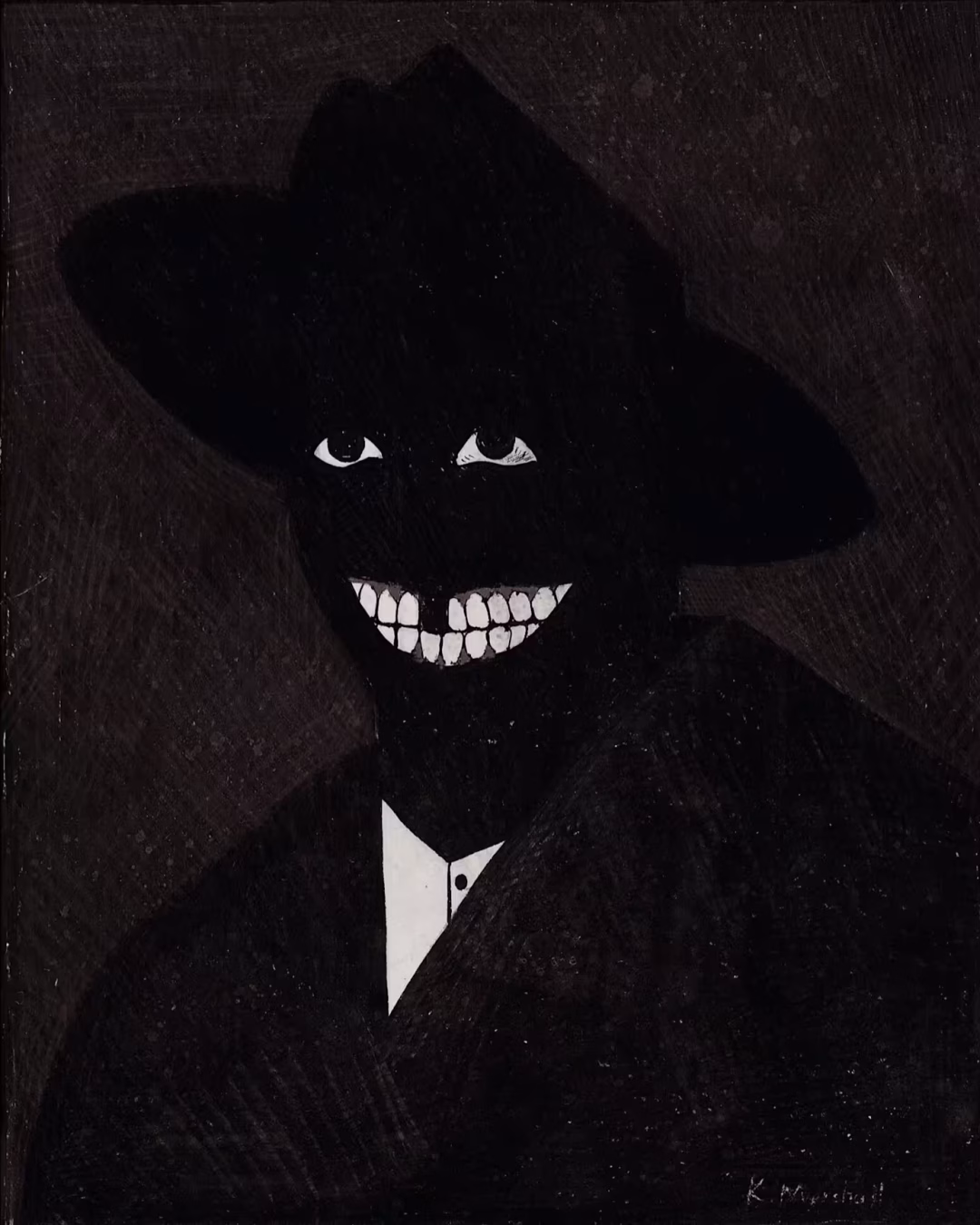 Kerry James Marshall, ‘A Portrait of the Artist as a Shadow of His Former Self’ (1980) © Museum Associates_Lacma